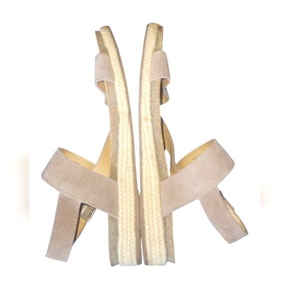 Lucky Brand Gadine Leather Upper Women's Taupe Suede Sandals Sz 9 1/2 M/41 - Picture 5 of 10